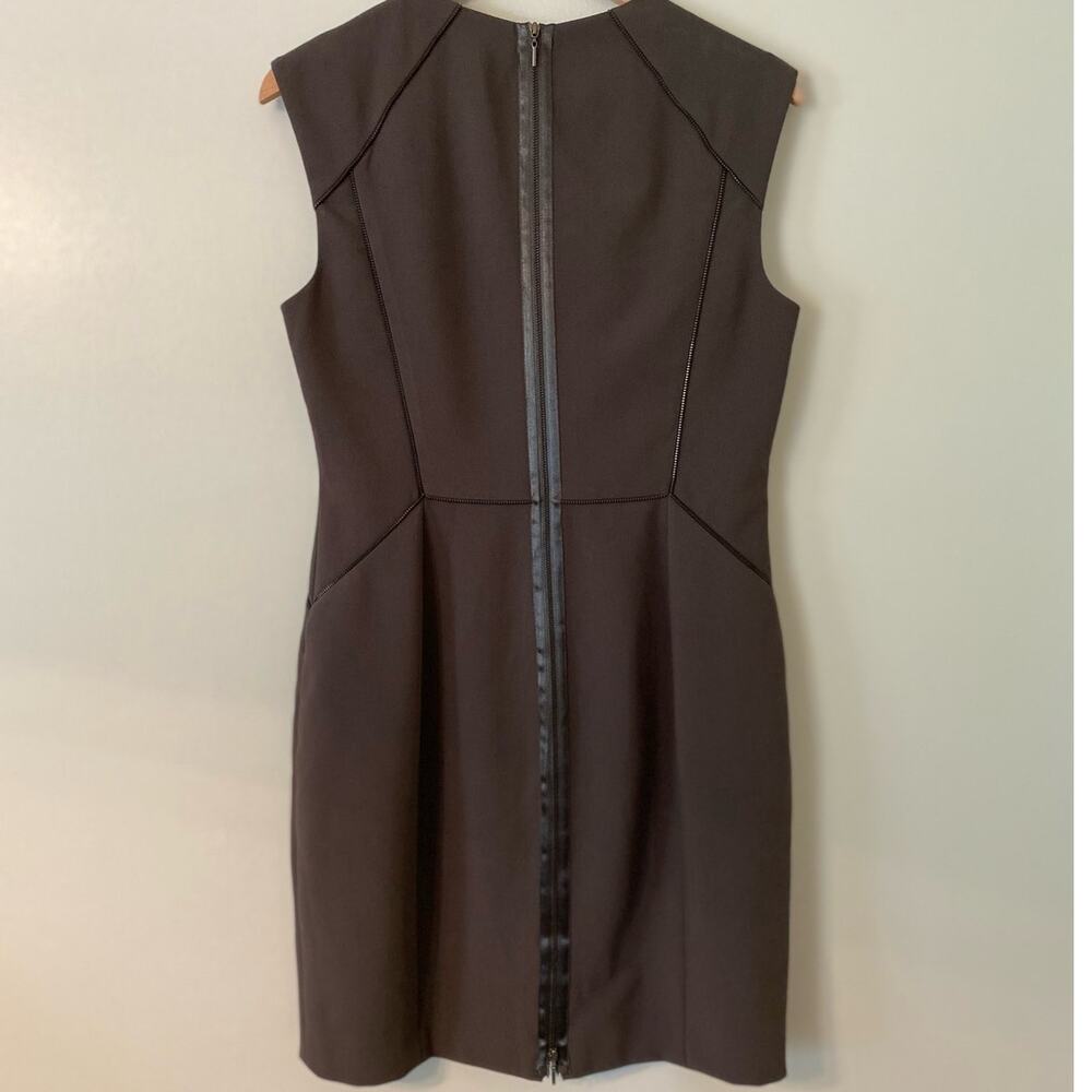 Rebecca Taylor Olive Green Sleeveless Zip Shift Dress - Picture 3 of 9